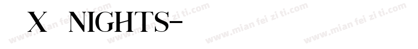 873 x 3 nights字体转换